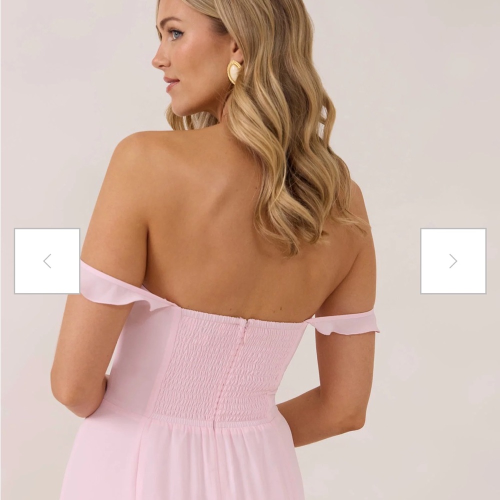 Chic Strapless Pink Gown Perfect for Bridesmaid Dress - Picture 3 of 7